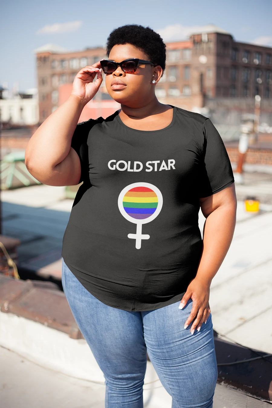 LGBTQ+ T-Shirt - Gold Star (dark) product image (11)