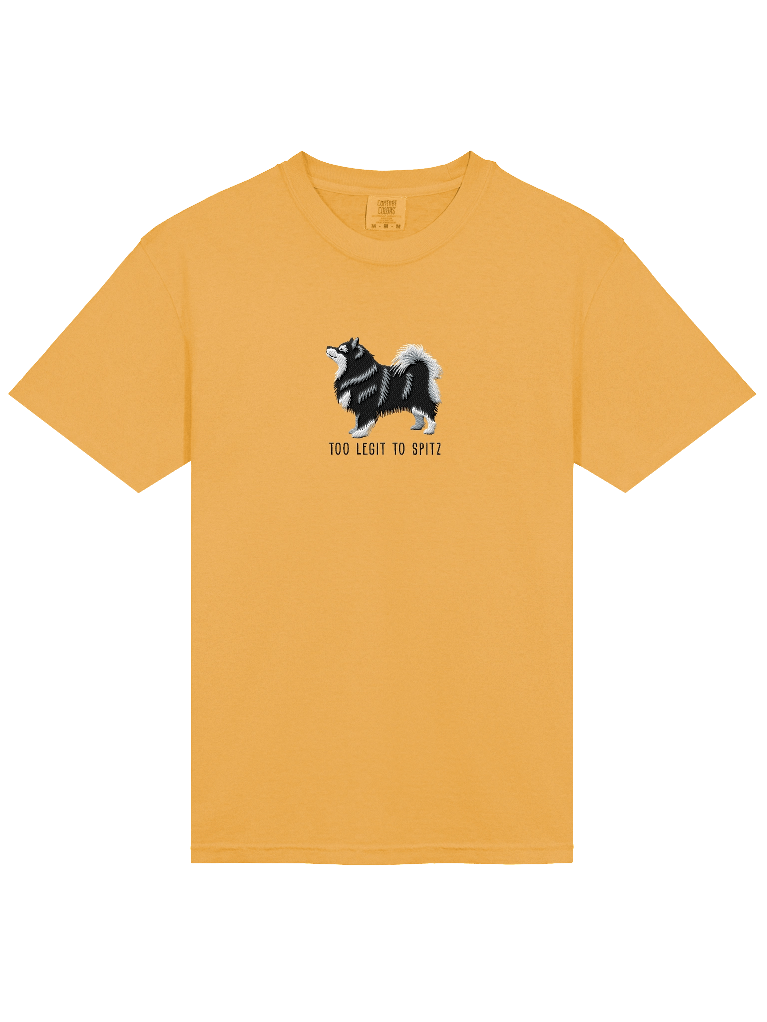 Too Legit to Spitz T-Shirt(Embroidered) of a Finnish Lapphund(Black & White) product image (23)