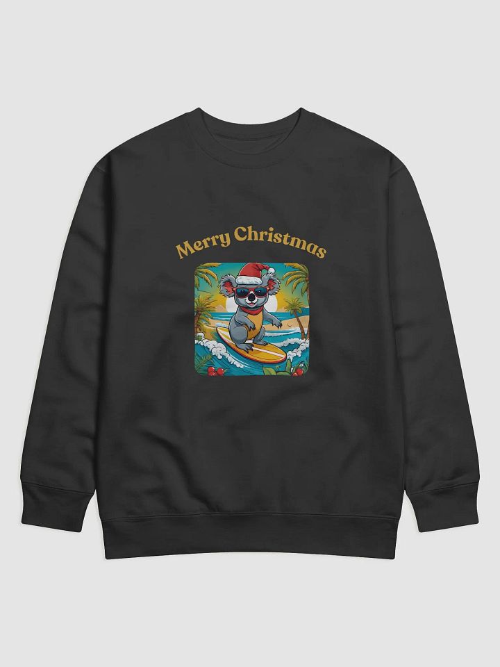 Festive Koala Surf Scene Merry Christmas Sweatshirt - Gold product image (1)