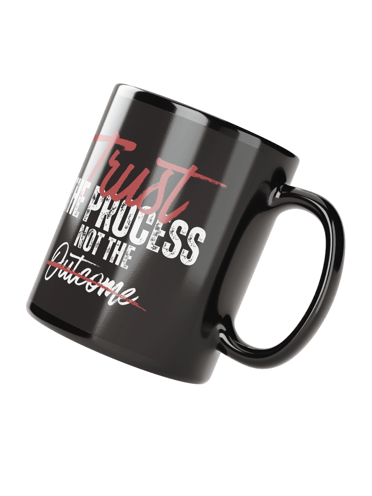 Trust the Process Motivational Quote Black Coffee Mug product image (3)