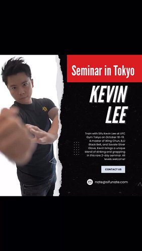 📍 UFC Gym Tokyo – October 18 & 19
Join us for a rare 2-day seminar with Sifu Kevin Lee — a true martial arts hybrid with over...