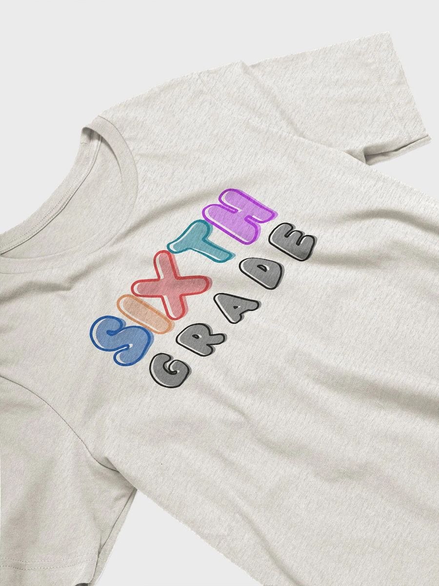6th Grade Teacher Bubble Letters Graphic T-Shirt product image (3)