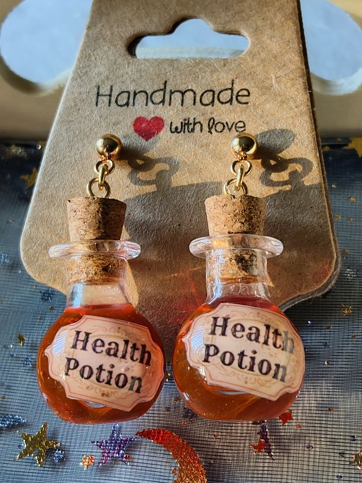 Health Potion earrings product image (1)
