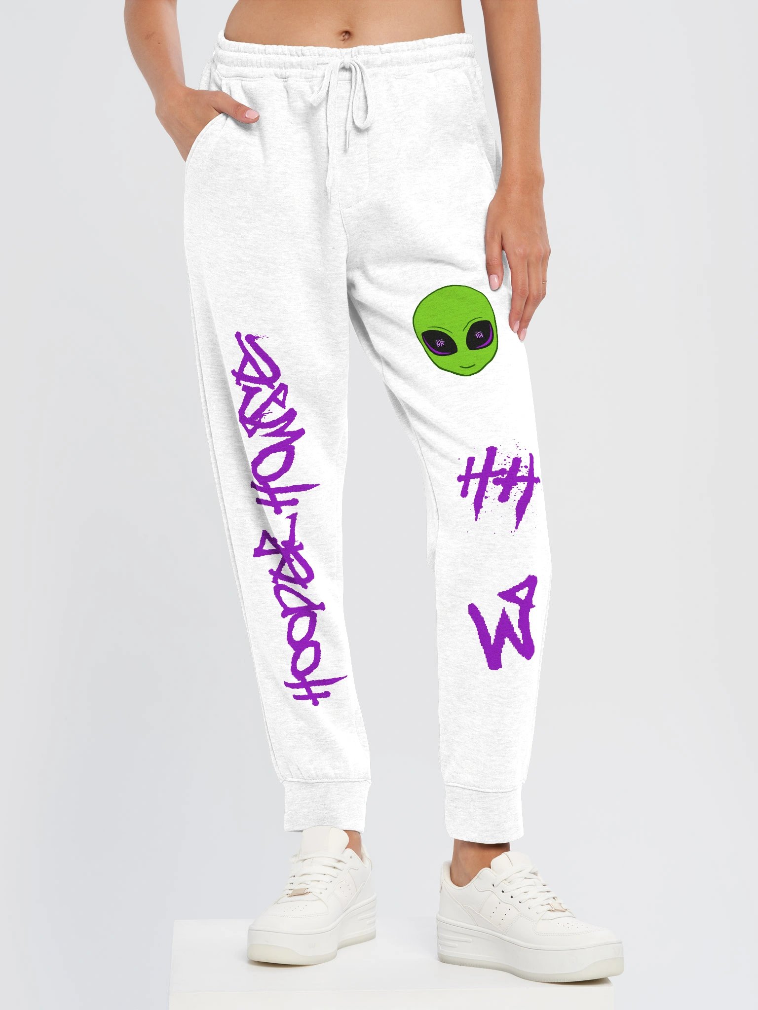 Alien Joggers - WHITE product image (6)