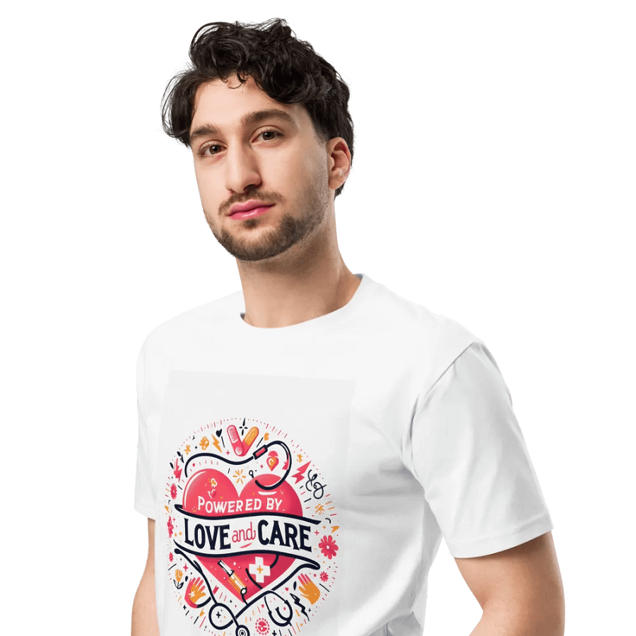love and care heart shape design t-shirt product image (4)