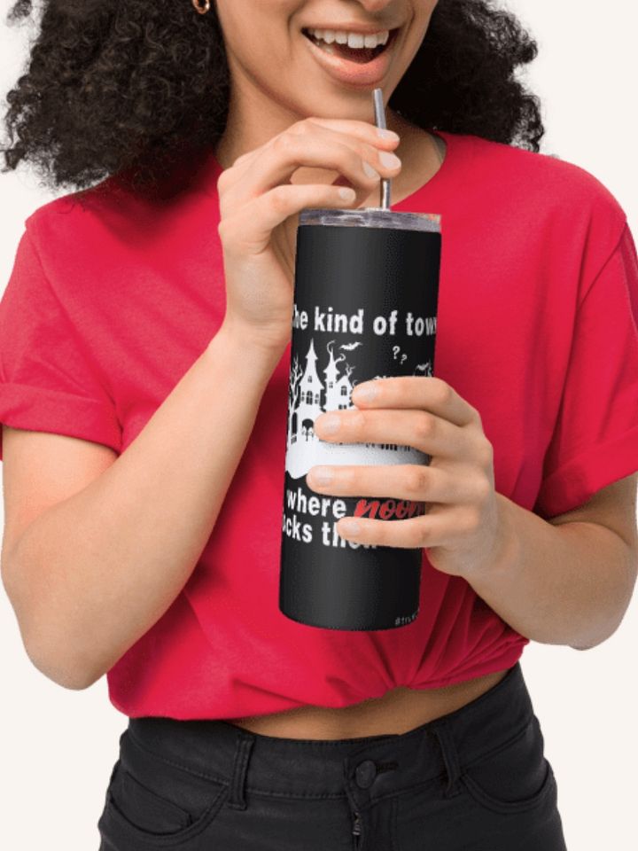The Kind Of Town Where Noone Locks Their Doors Coffee Tumbler product image (2)
