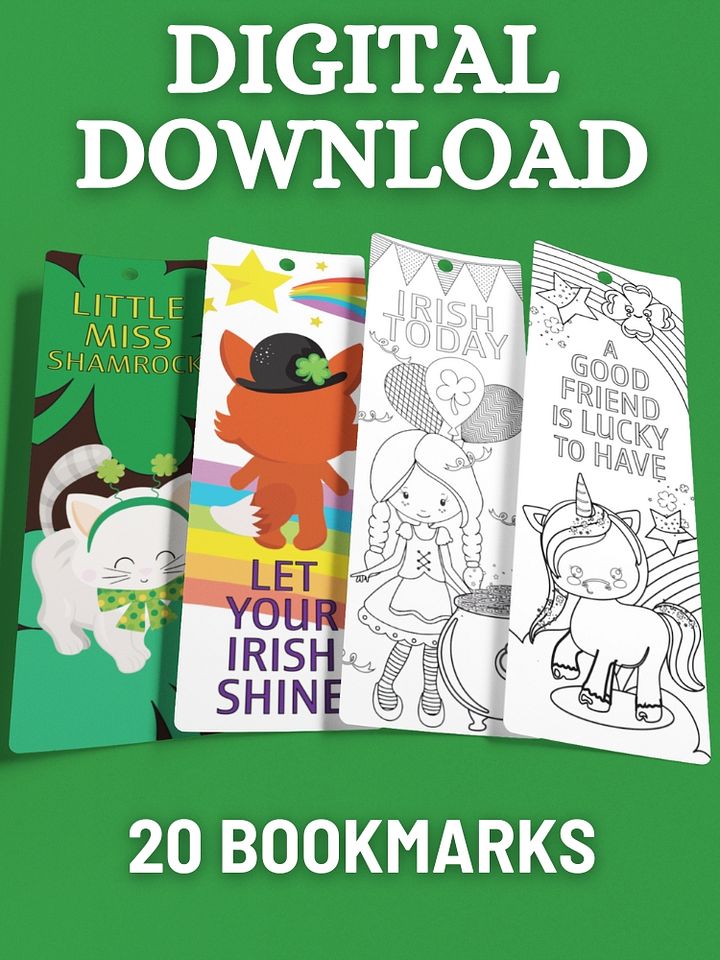 Printable St. Patrick’s Day Coloring Bookmarks - 2
