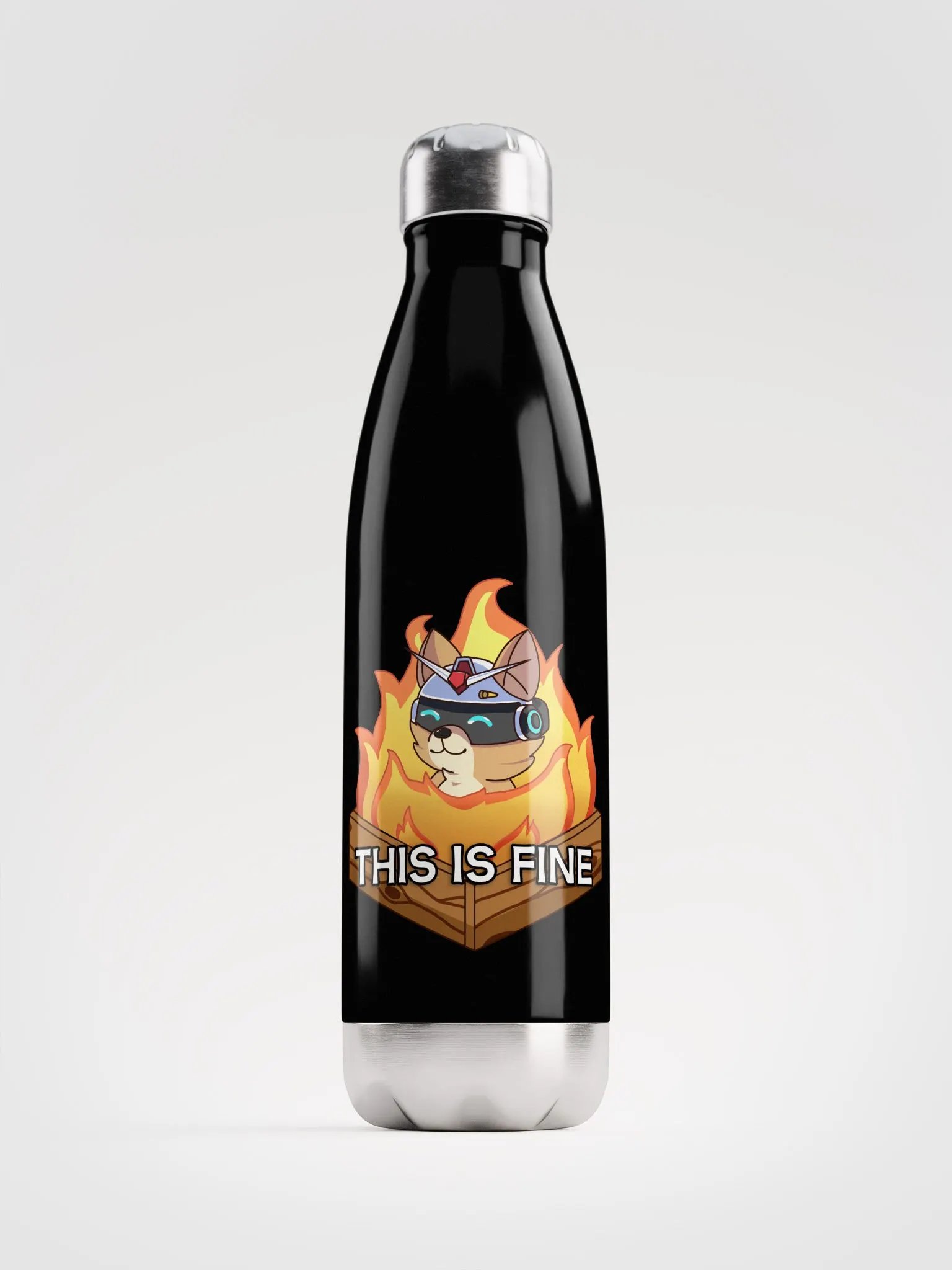 This Is Fine Metal Stainless Steel Water Bottle product image (1)