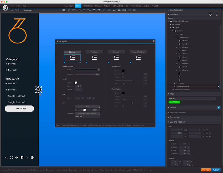 Simple Left Side Menu product image (1)
