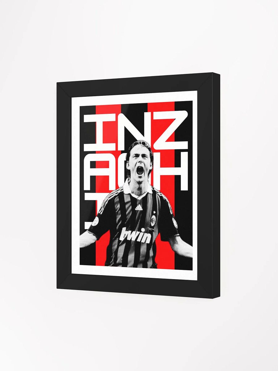 Filippo Inzaghi BW AC Milan Name Art Framed Print product image (3)