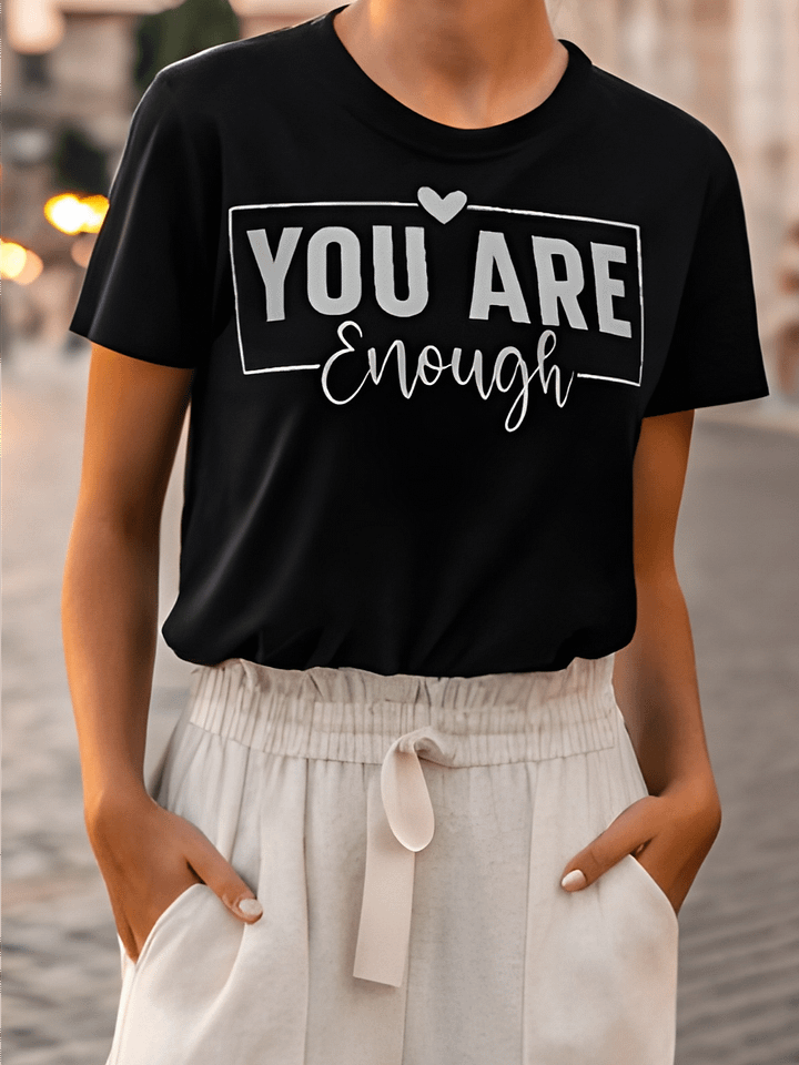You Are Enough - Women's Black T-Shirt product image (1)