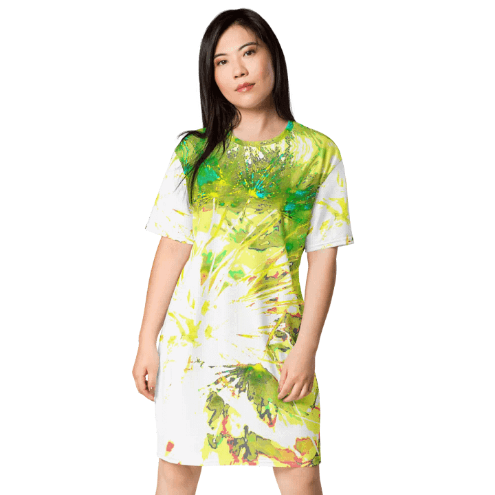 Way Cooler Abstract Dandelion Seeds Ladies T Shirt Dress product image (1)