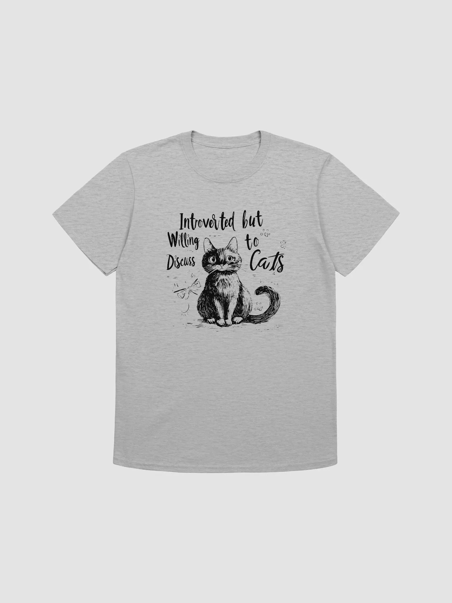 Introverted but Willing to Discuss Cats - Daylight Edition | Unisex T-Shirt product image (7)
