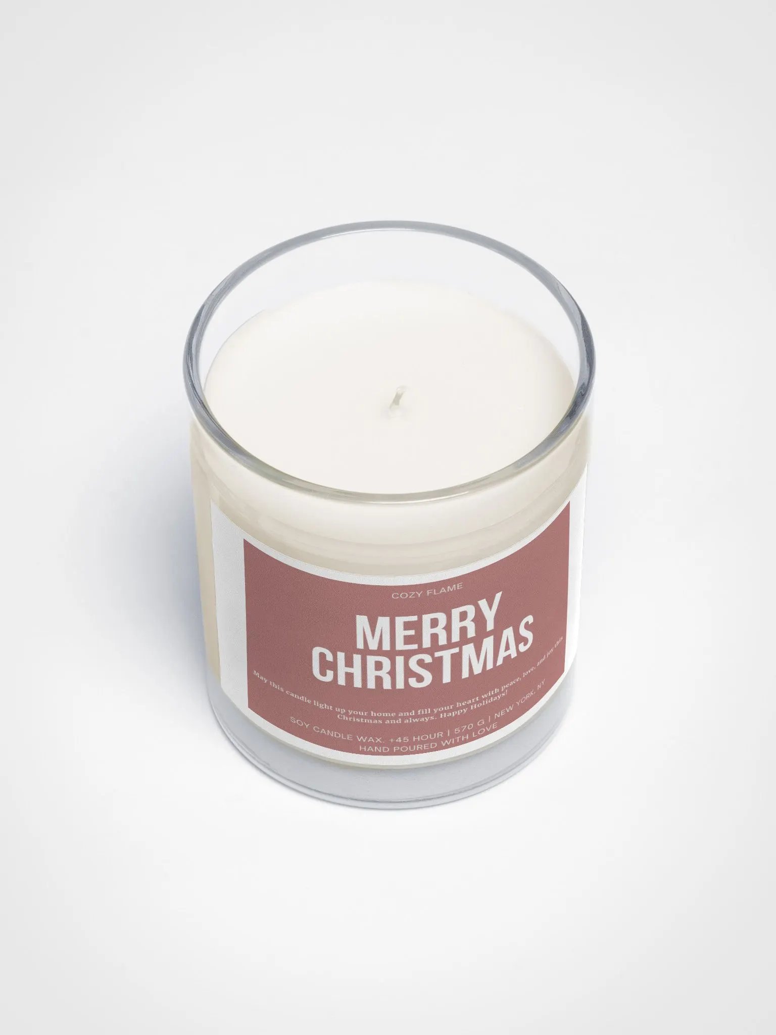 Cozy Flame Merry Christmas Soy Candle product image (3)