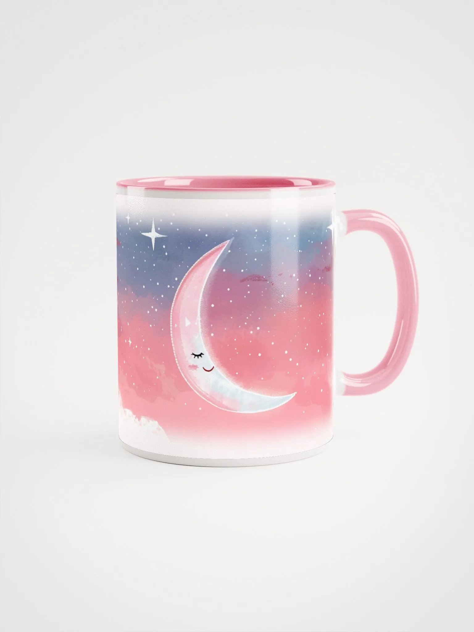 Moon In Pink Starry Sky Mug product image (1)