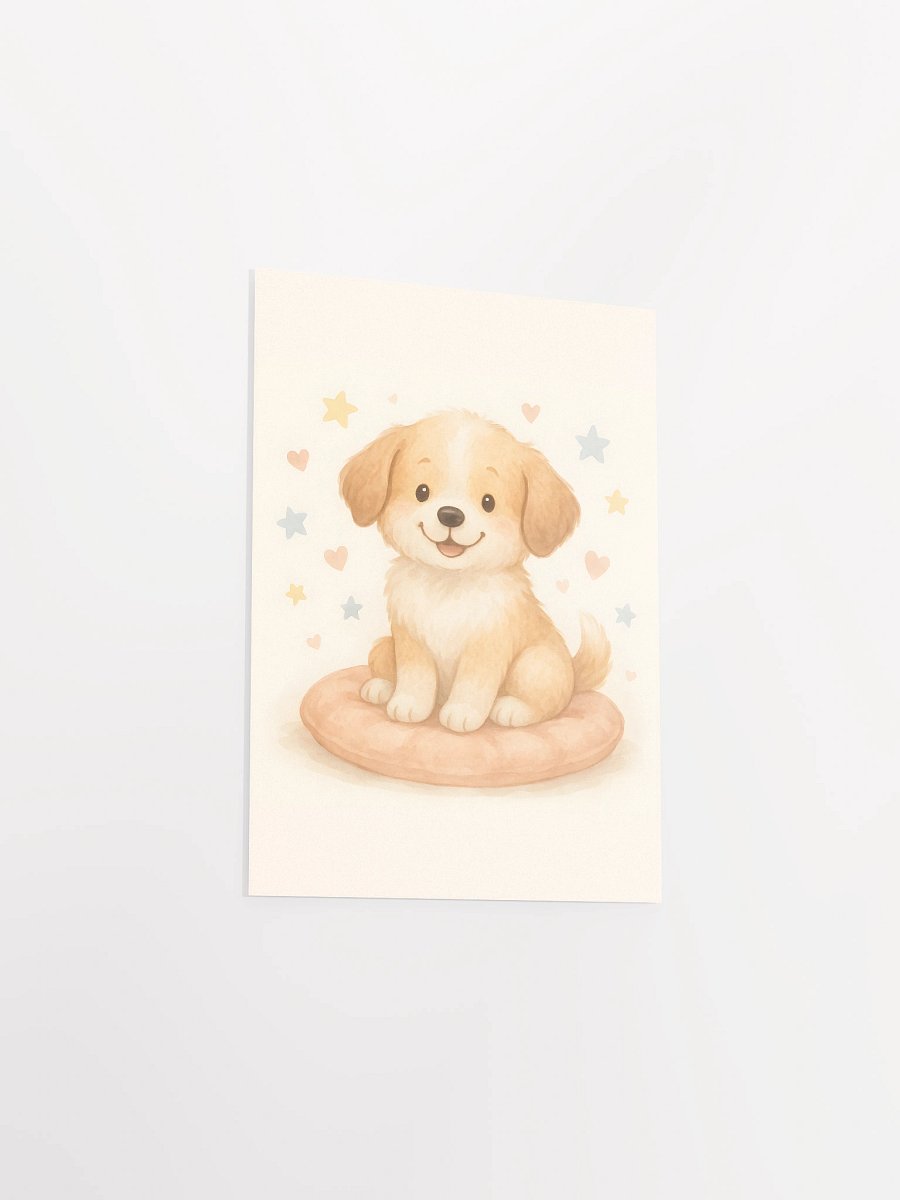 Cute Puppy on Starry Cushion Poster product image (31)