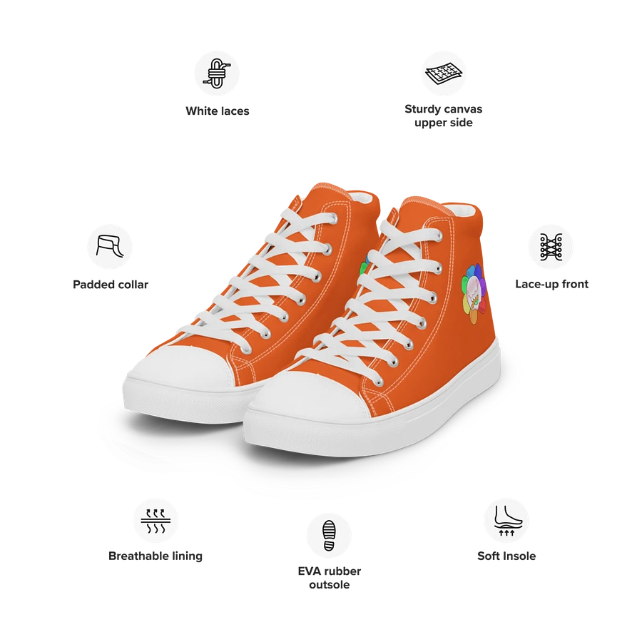 Orange and White Flower Sneakers product image (18)