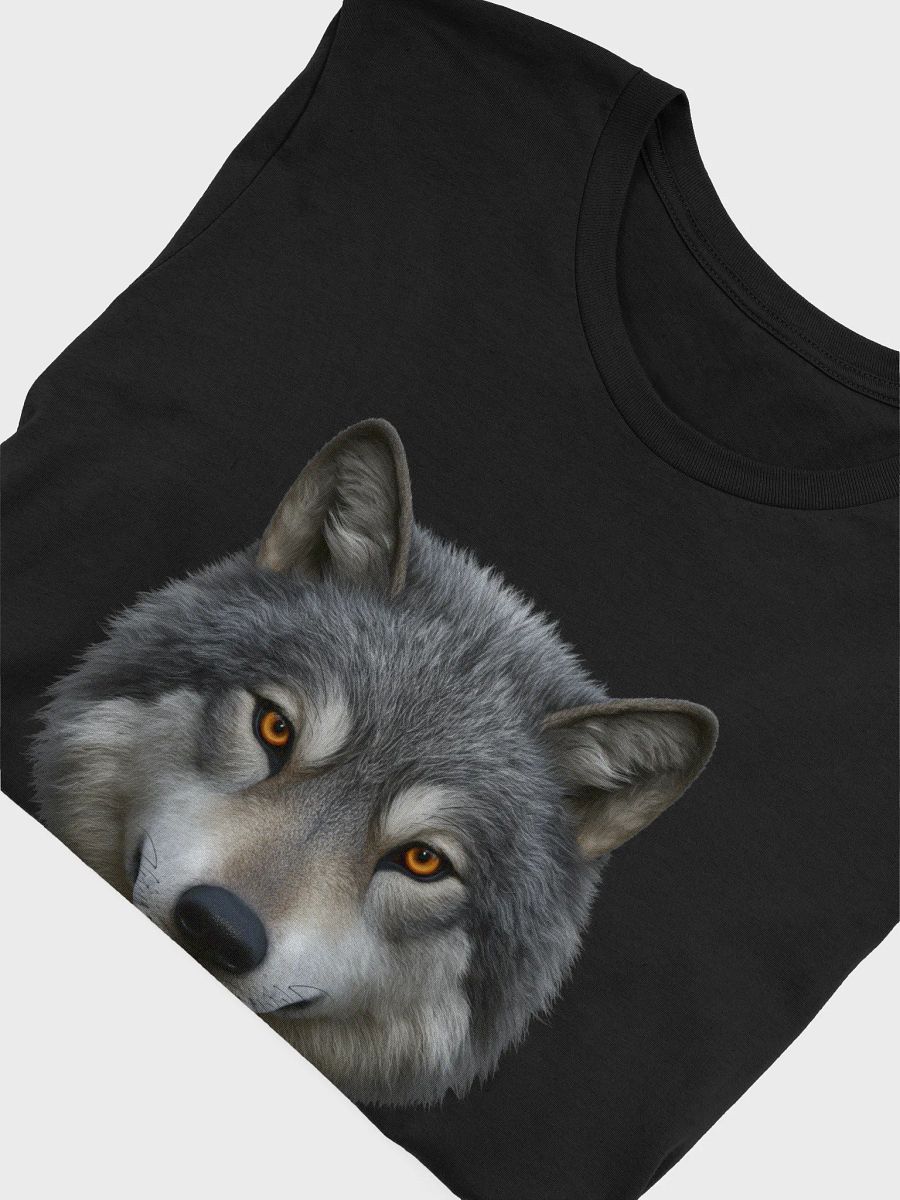 beautiful black polo shirt with a wolf product image (5)