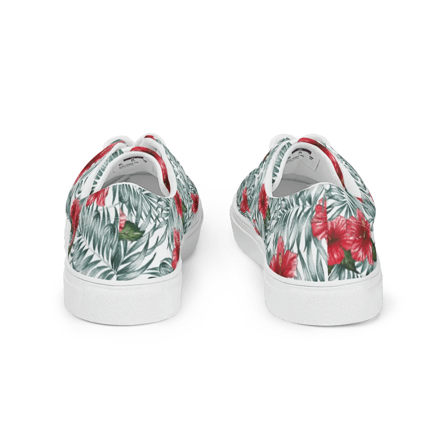 Hibiscus Leaf Design | Men's Lace-Up Canvas Shoes product image (4)