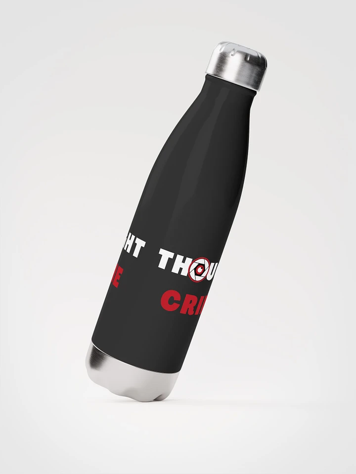 Stainless steel water bottle thought crime product image (1)