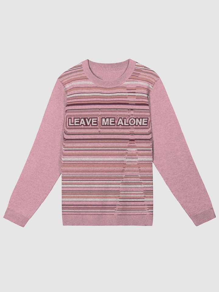 LEAVE ME ALONE (pink ripple design) knitwear classic crewneck product image (1)
