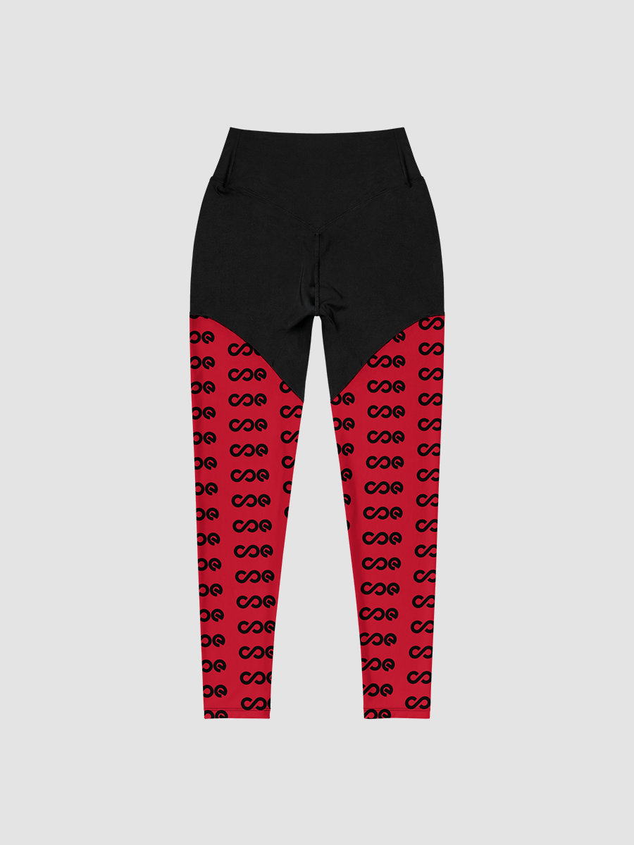 COE Premium Sports Leggings Black & Red product image (2)