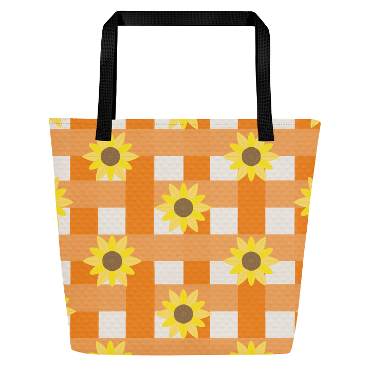 Sunflower Gingham Tote in Orange product image (1)