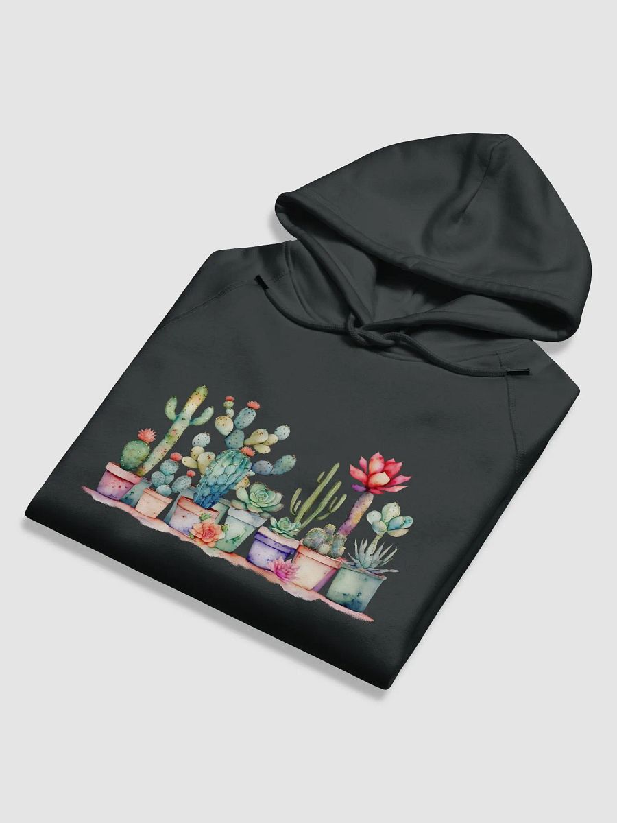 Colorful Potted Cacti And Succulents Unisex Eco Hoodie product image (6)