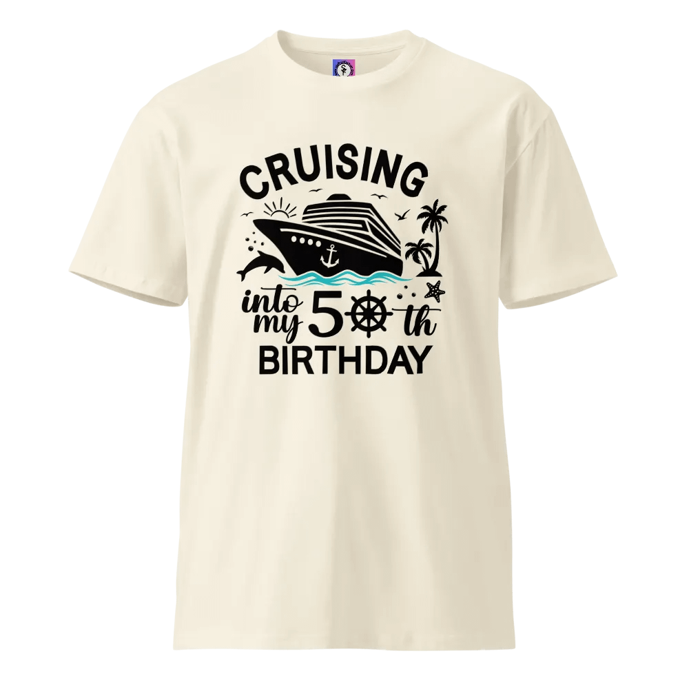 Cruising Into My 50th Birthday T-Shirt Unisex Premium Light Colours T-Shirt product image (1)