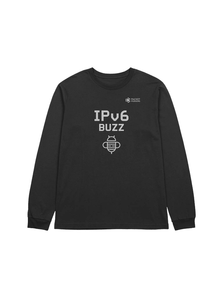 IPv6 BUZZ Podcast Long Sleeve Tee - White Logo product image (1)