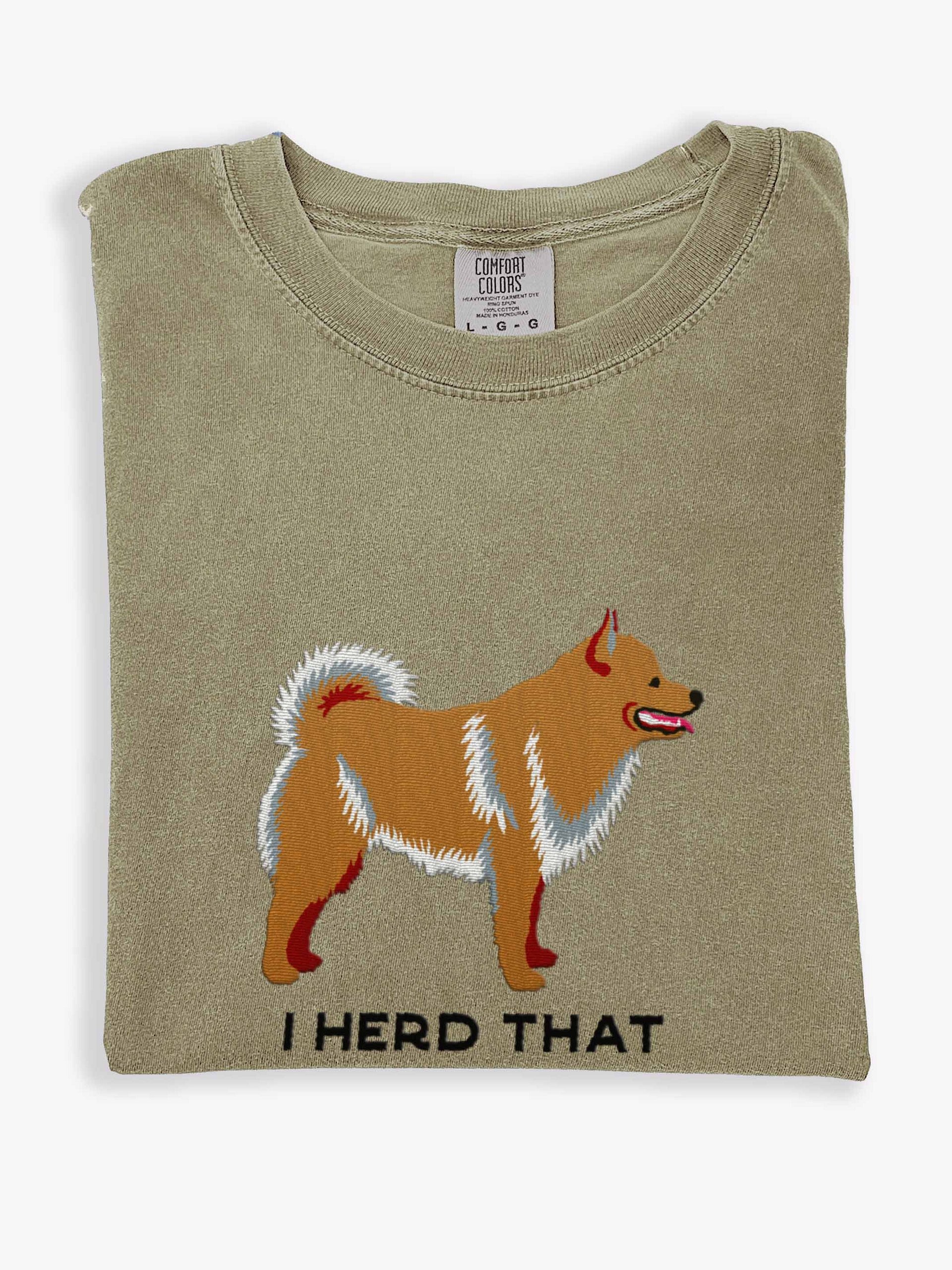 I Herd That T-Shirt(Embroidered) of a Schipperke(Tan) product image (1)