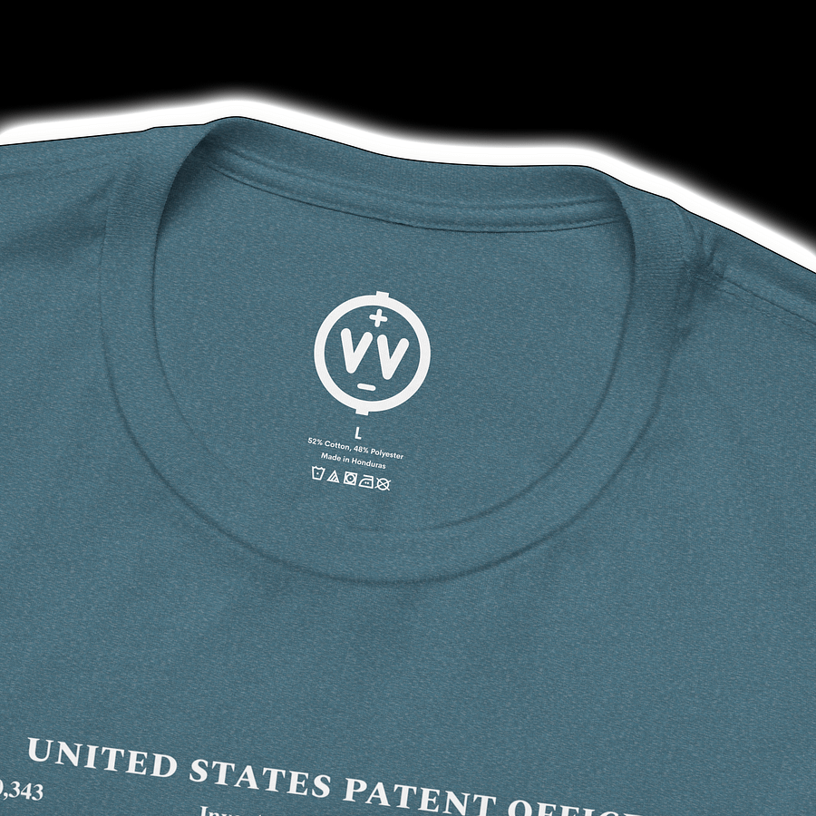 Polymoog T-Shirt - Moog Synth Patent 1977 (Vintage Analog Synthesizer) WHITE PRINT product image (2)