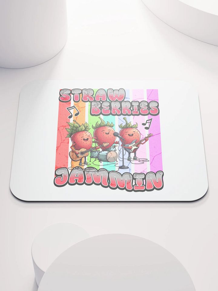 Strawberries Jammin Band Mouse Pad product image (2)