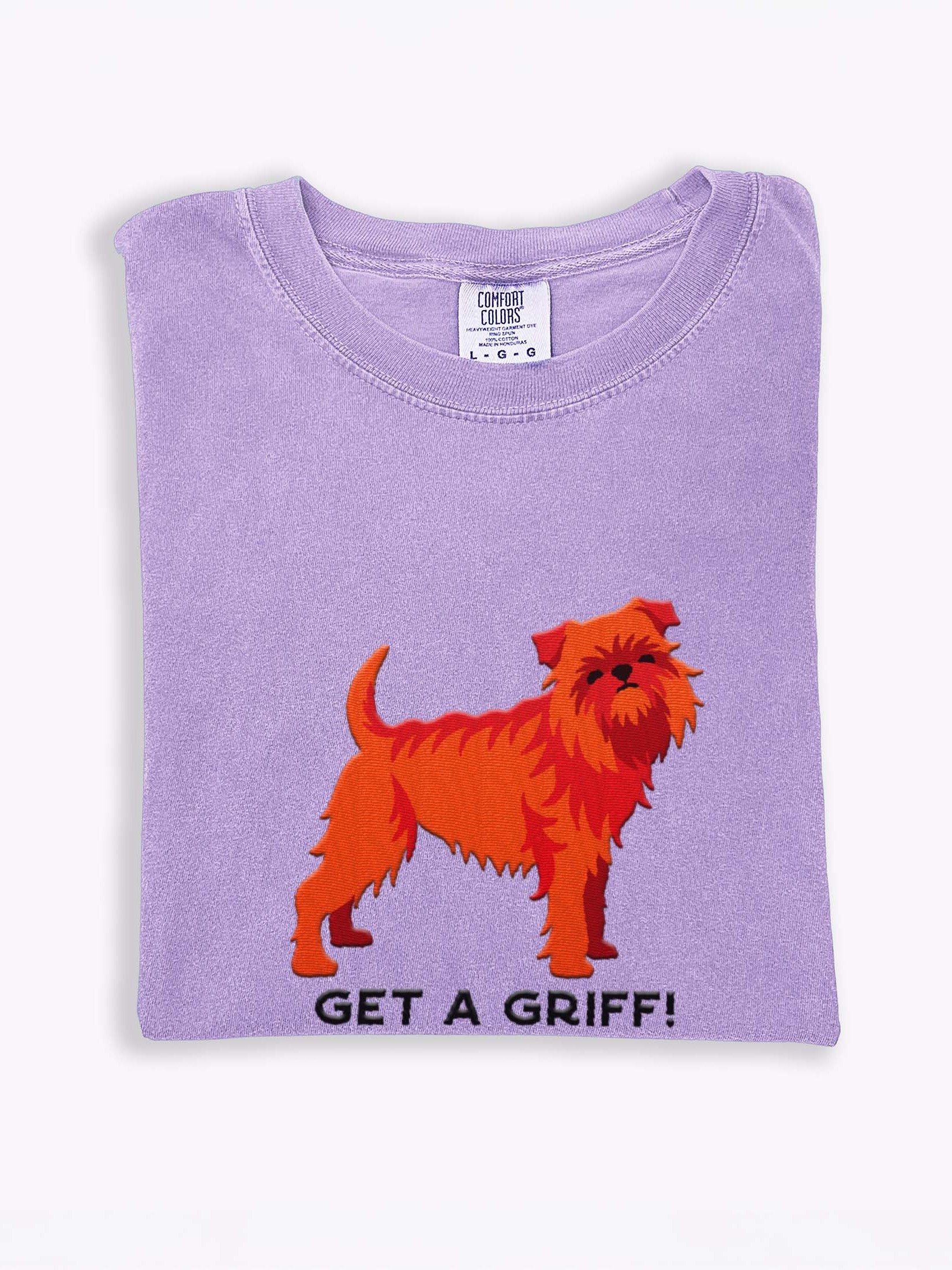Get a Griff T-Shirt(Embroidered) of a Brussels Griffon(Red) product image (2)
