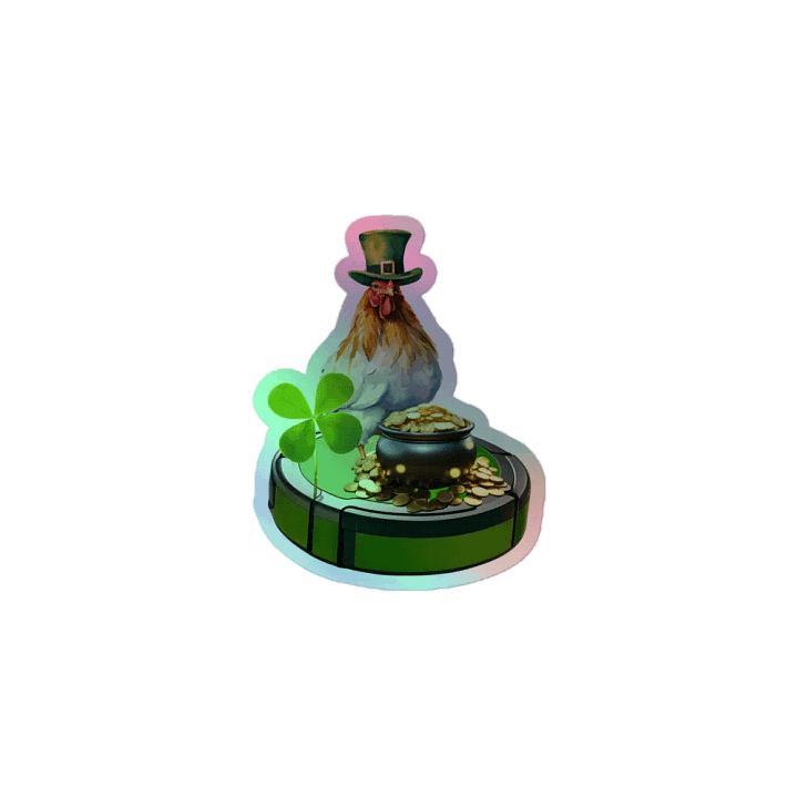 Lucky Clucks Holographic Sticker Sheet product image (1)