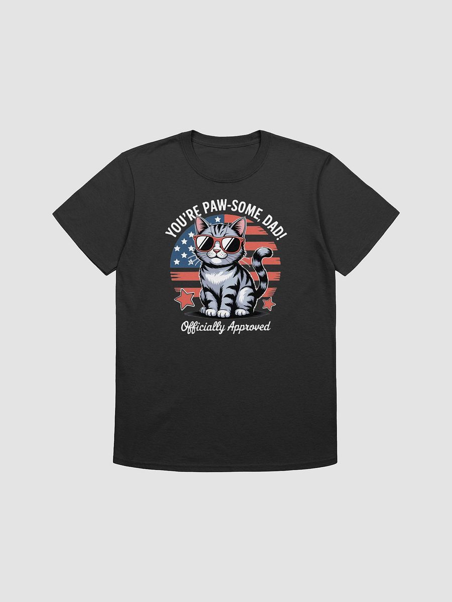 Paw-some Dad American Flag Cat T-Shirt product image (3)