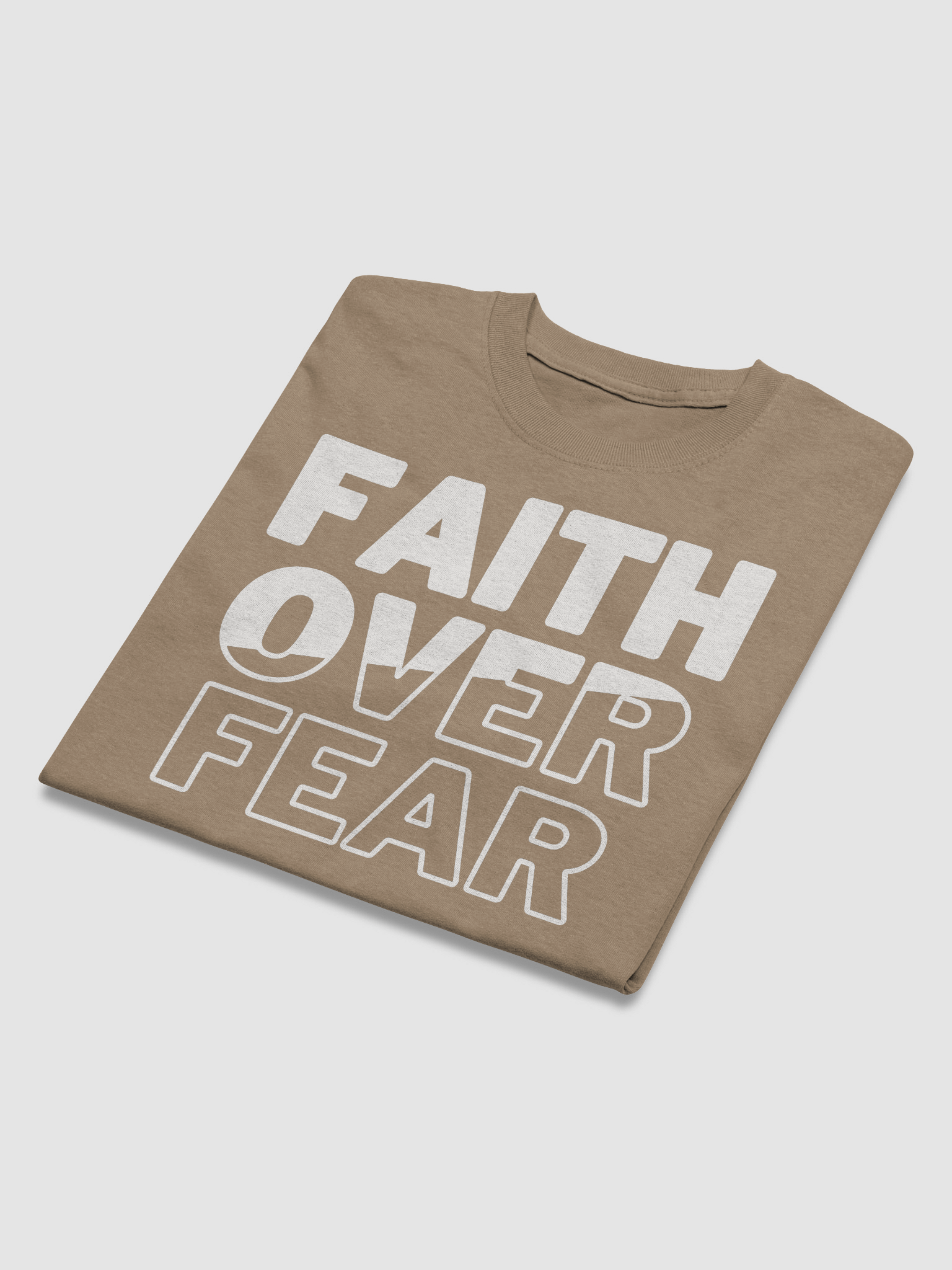 Faith Over Fear Unisex Black Heavy Cotton Tee | Inspirational Graphic T-Shirt product image (17)