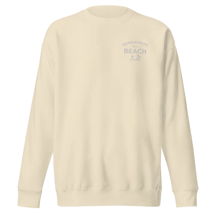 Somewhere on a Beach Embroidered Unisex Crew Neck Sweatshirt product image (1)
