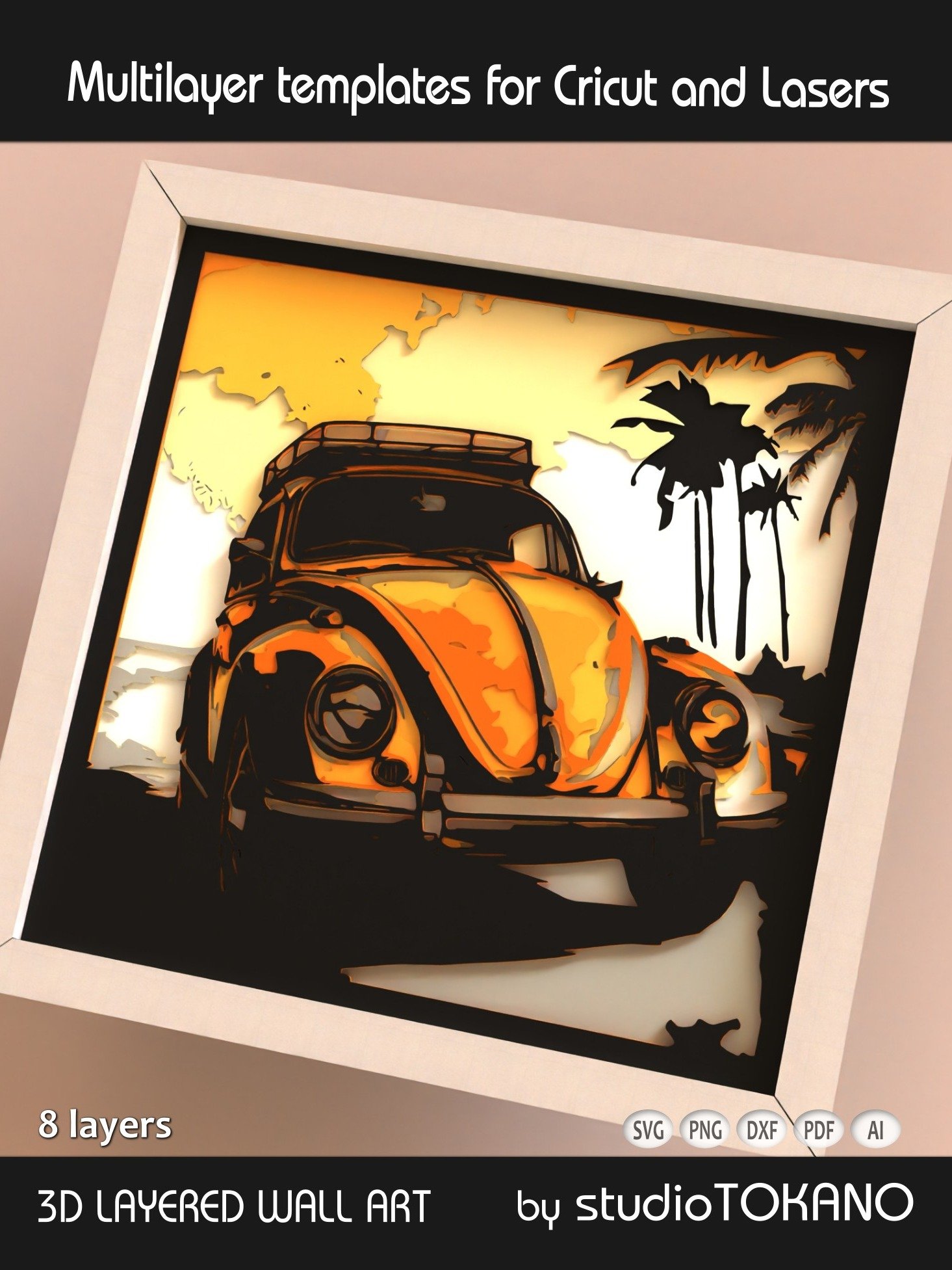 Oldtimer 3D layered svg for Cricut product image (3)
