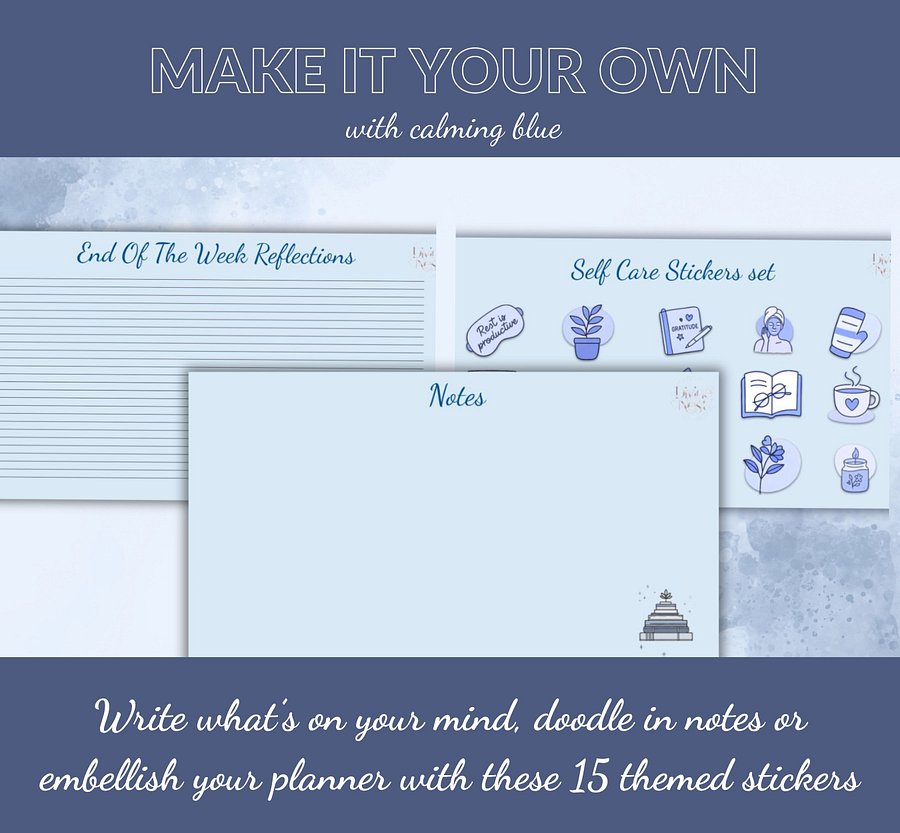 Self-Care Bingo Planner – Digital & Printable | Gentle Wellness Tracker | Self care love mindfulness journal | Slow living Diary | Relaxing product image (3)