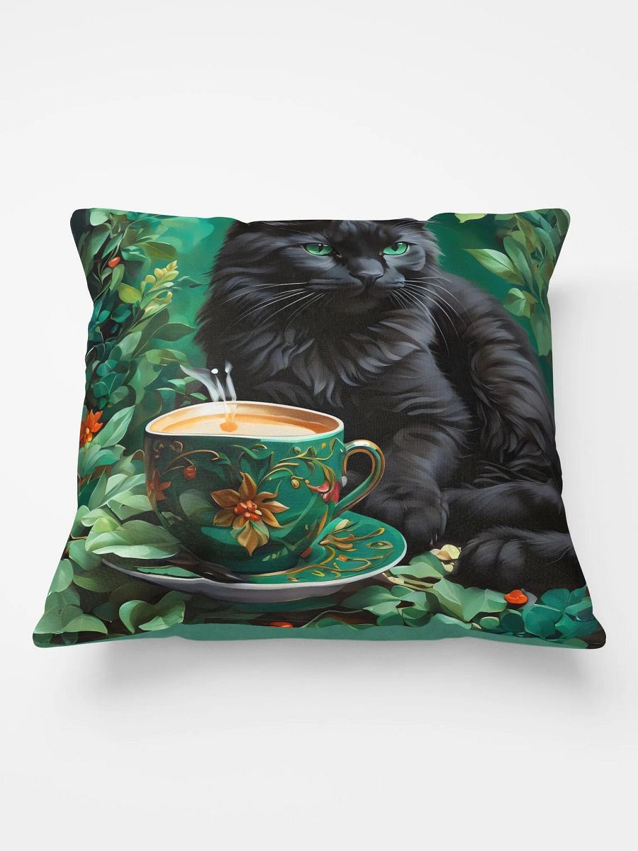 Cat & Tea Tranquility Pillow product image (3)