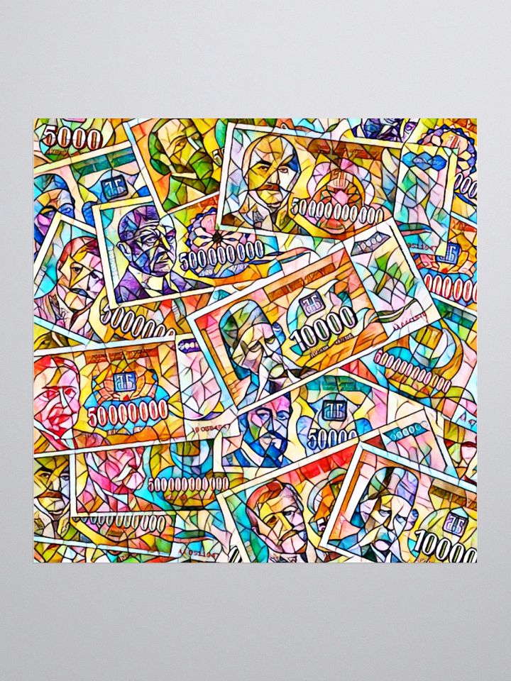 Jugoslovenski inflatorni dinar 1993 (Kolaž/mozaik) Kiss Cut Stickers product image (1)
