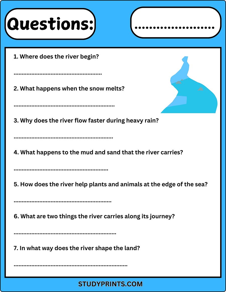 The River Reading Passage with Comprehension Questions product image (3)