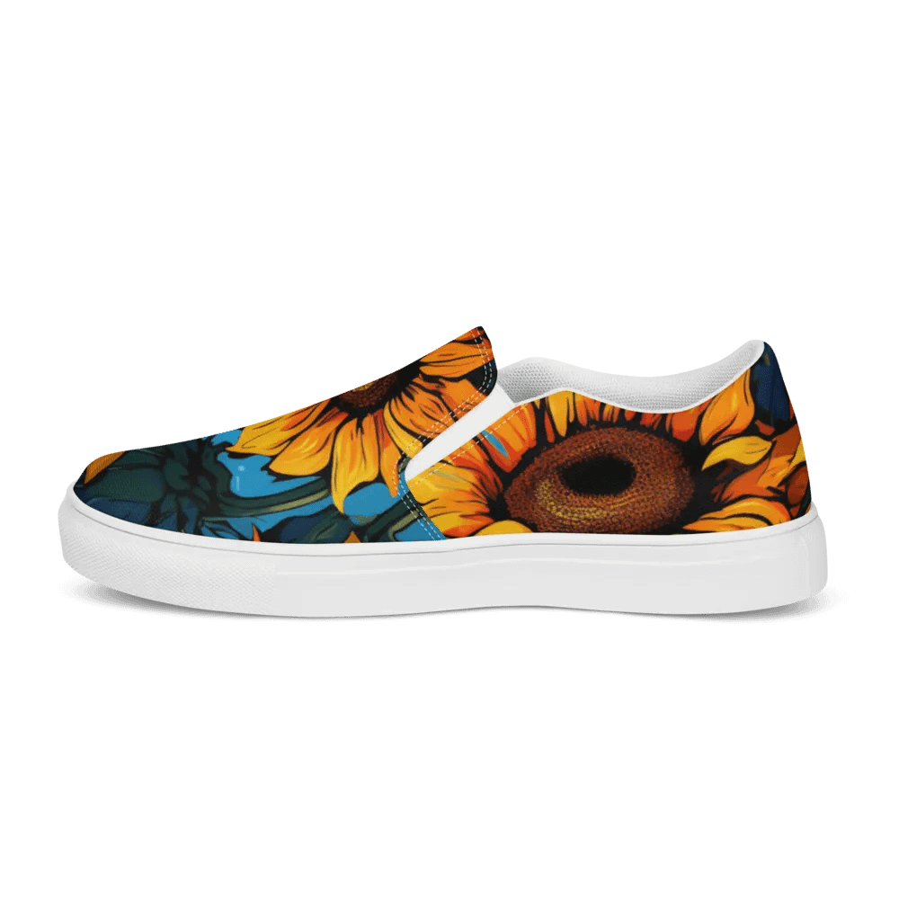 WaterColored Sunflower Slip-Ons product image (11)
