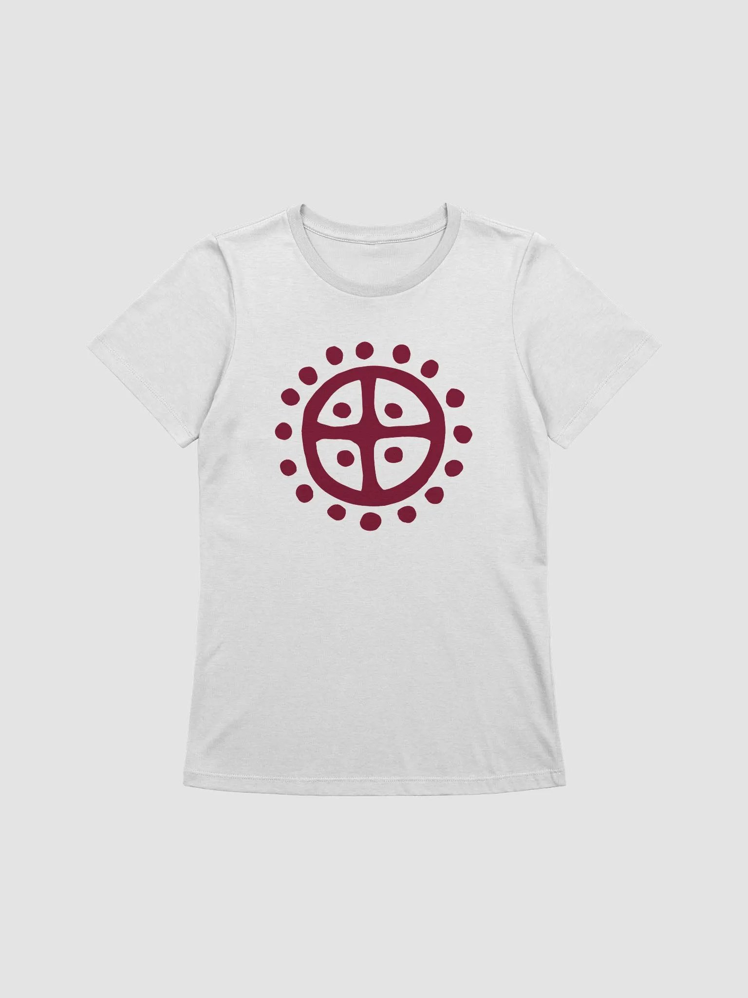 Burgundy Sun Wheel Women's T-shirt product image (2)