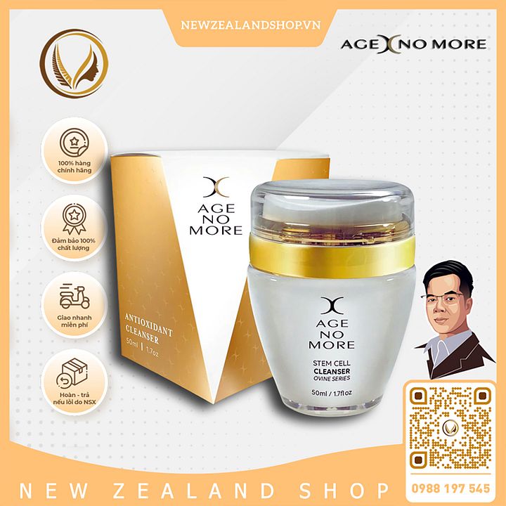 Sữa rửa mặt tế bào gốc nhau thai cừu Age No More Stem Cell Cleanser 50ml product image (1)