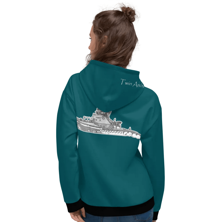 Teal Foss tug Sketch Hoodie product image (6)