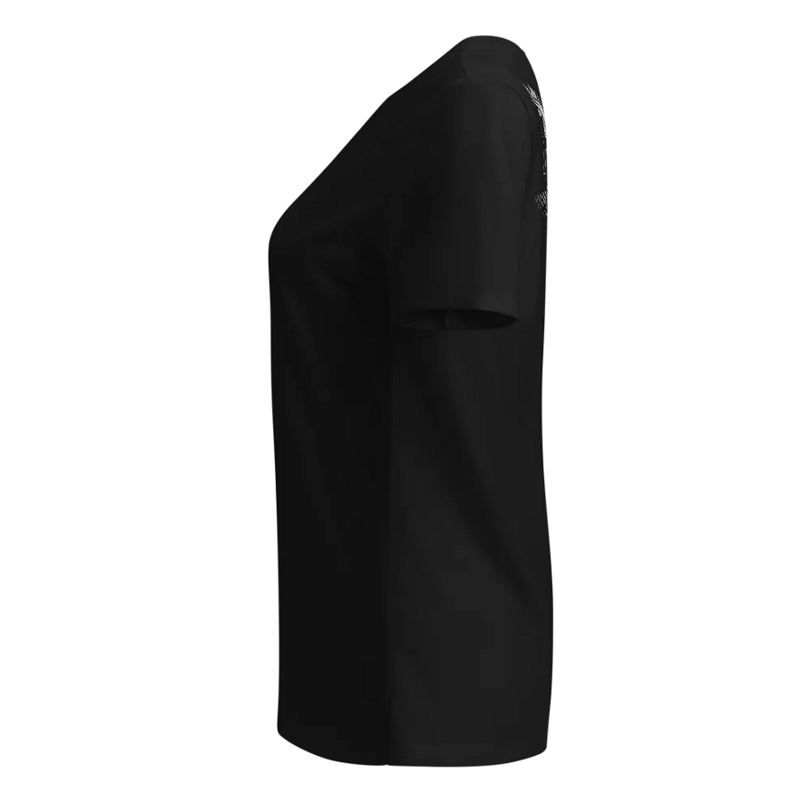 Women's Relaxed V-Neck T-Shirt - Black HApex Gear White Logo product image (9)
