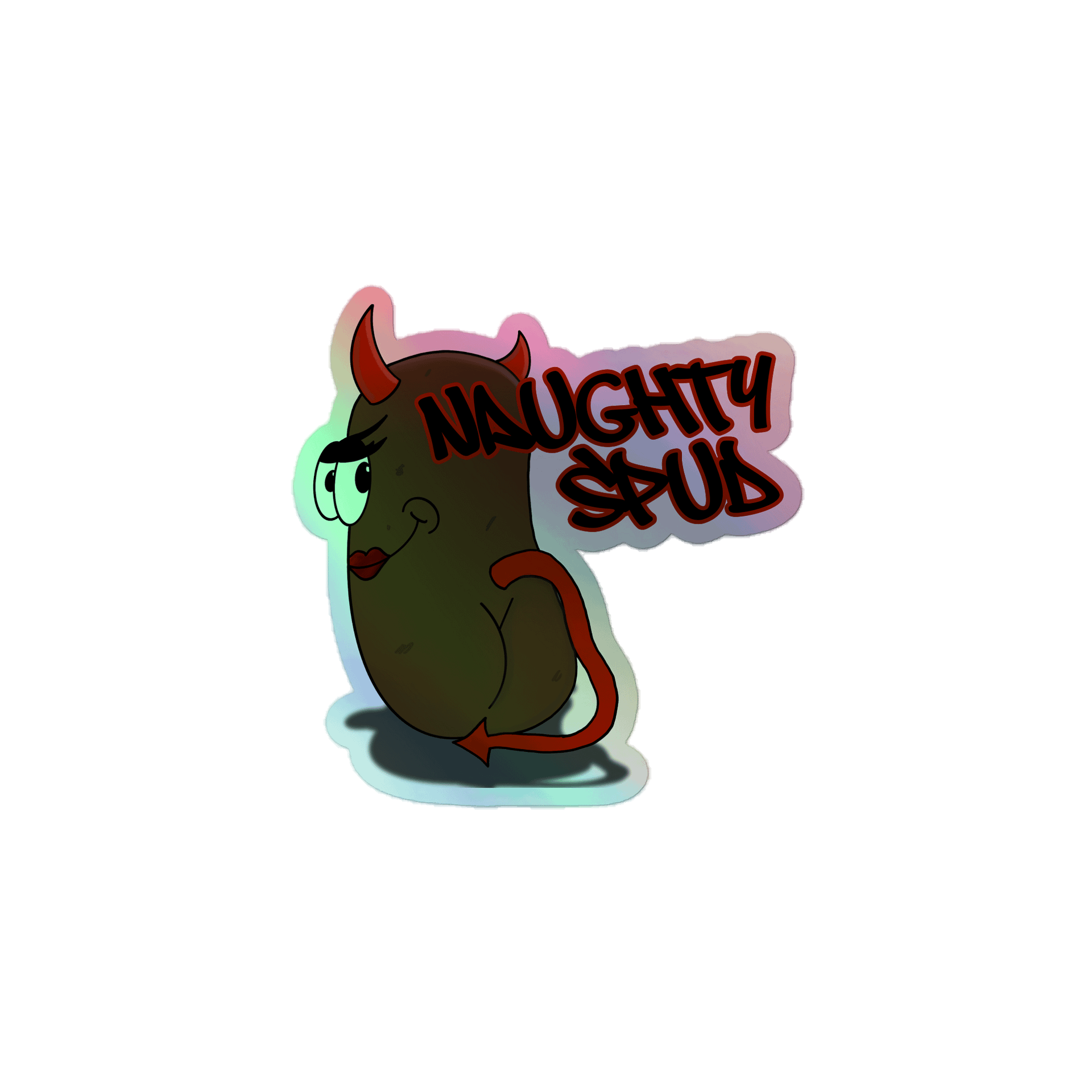Naughty List Holographic Sticker product image (1)