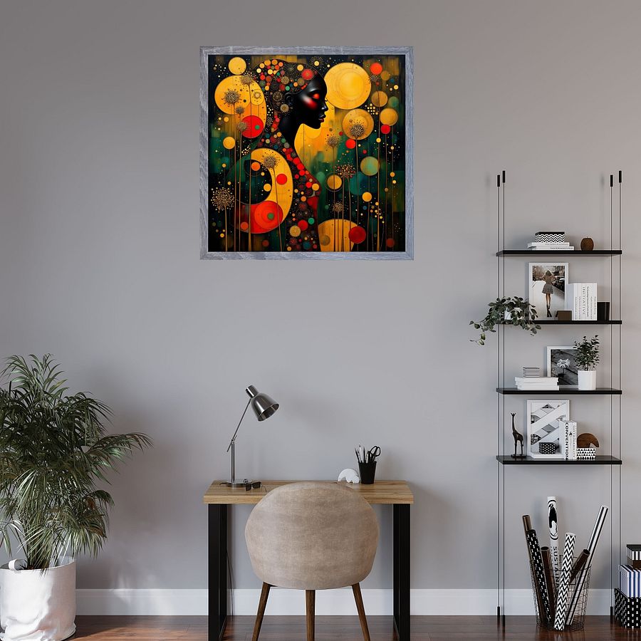 Winnergy Beautiful Black Woman Illustration Printable Art product image (5)